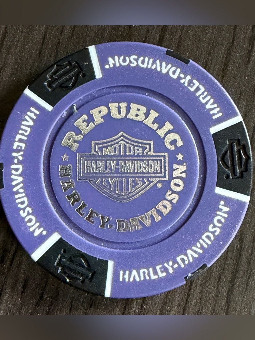 Collectible Harley Davidson Poker Chip Republic Harley Stafford, Texas